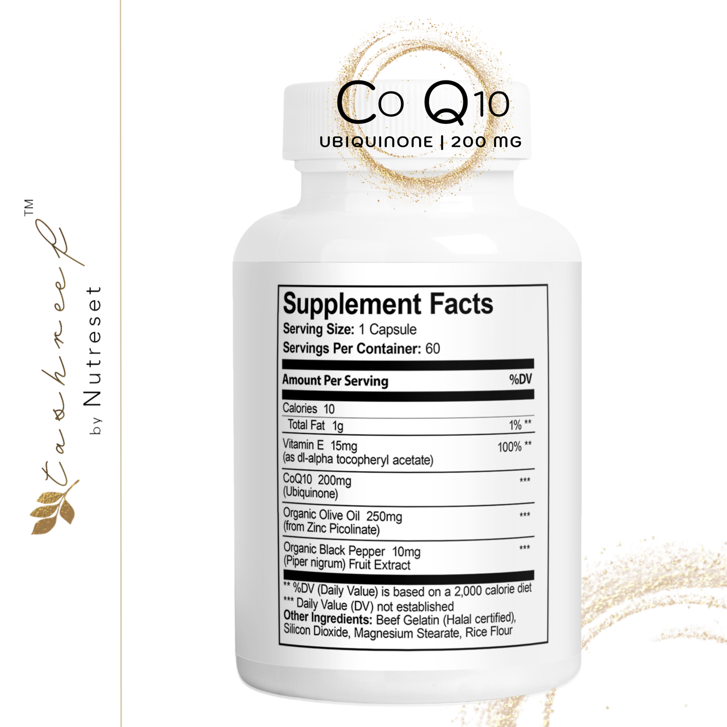 Tashreef CoQ10 200 mg (Ubiquinone) Softgels – Premium Heart, Energy & Antioxidant Support*