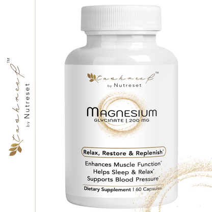 Tashreef Magnesium Glycinate 200 mg Chelated Mineral Supplement, 60 Capsules